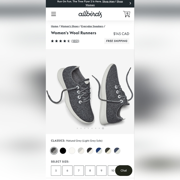 Allbirds Wool Runners Size 9 - Picture 9 of 10